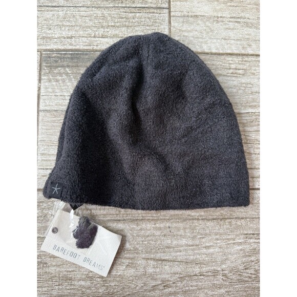 Barefoot Dreams Cozy Chic Lite Confetti Beanie Storm Gray Dark Brown New NWT - Picture 1 of 3